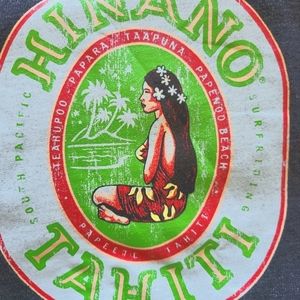 Hinano Tahiti Mens XL Gray hoodie PreOwned